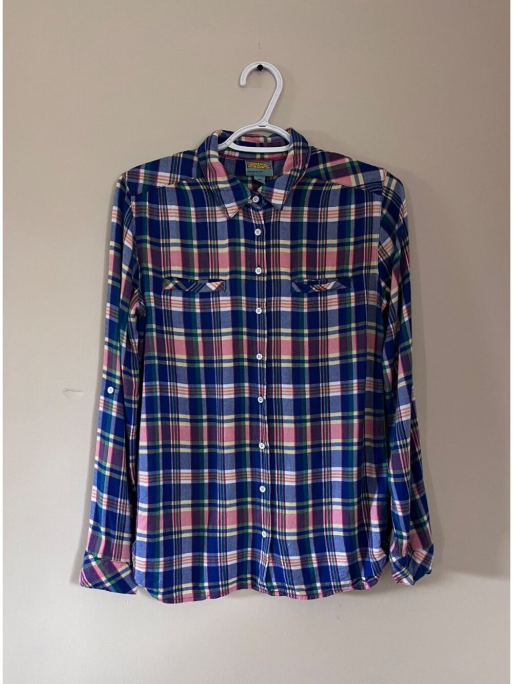 C&C California Womens XSmall Multicolor Button Up Blouse Top Shirt Plaid